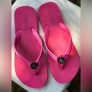 Ralph Lauren Flippers... 7.5 Pink... Feel great to walk in!